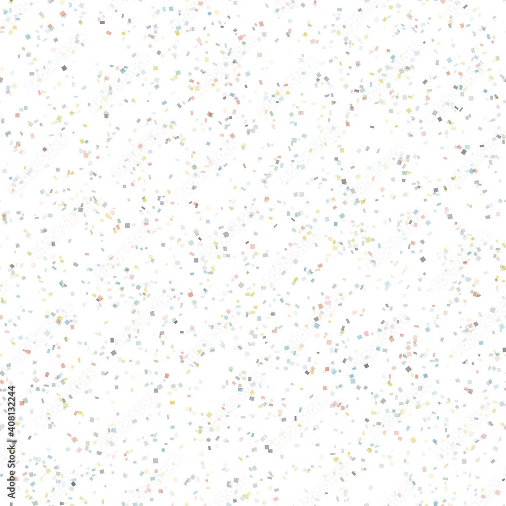 Confetti background. Pale colors. Abstract seamless pattern. Colorful confetti. Party background on white