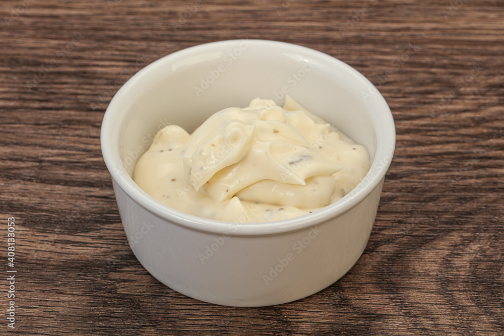 Caesar cream sauce with parmesan and herbs Caesar cream sauce with parmesan and herbs