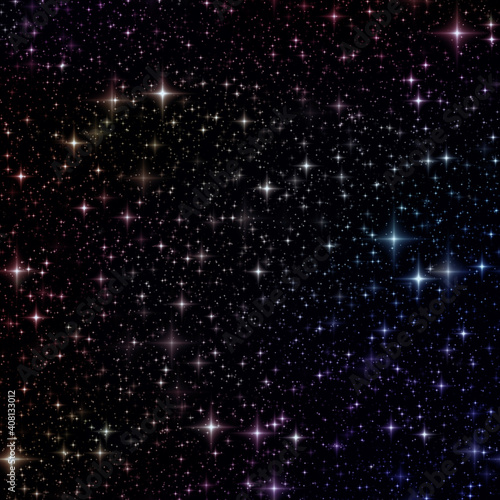 Universe full of Shining Stars and Galaxies. Seamless Background of Deep Space
