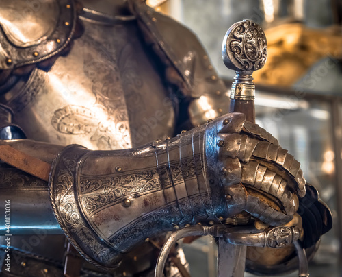 Fototapeta Middle age knight armour - 15th Century