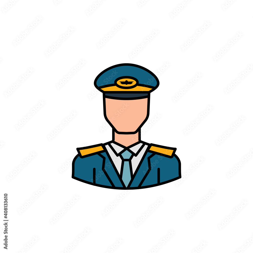 avatar pilot outline icon. Signs and symbols can be used for web logo mobile app UI UX avatar pilot outline icon. Signs and symbols can be used for web logo mobile app UI UX