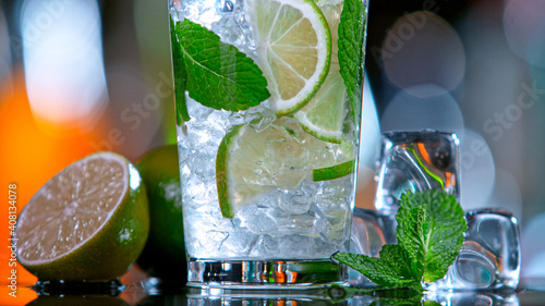 Fresh mojito cocktail in a ...