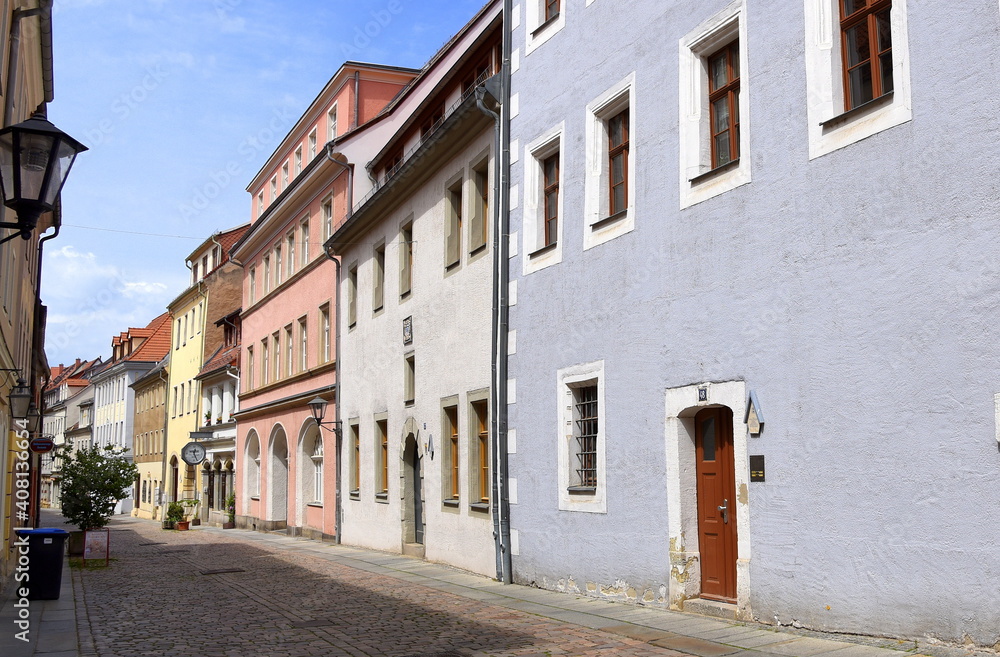 Häuserzeile in der Schmiedstraße von Pirna
