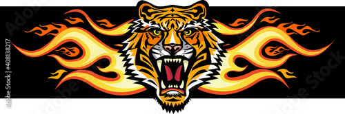 color tattoo Tiger Face