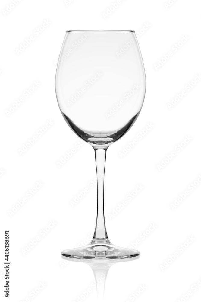 empty Wine glass, isolated on white background, full depth of field, clipping path