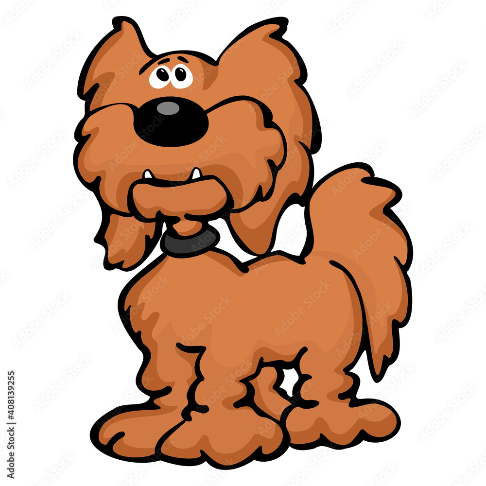 Cute Cartoon Goldendoodle Dog Cartoon Isolated Vector Illustration Cute Cartoon Goldendoodle Dog Cartoon Isolated Vector Illustration