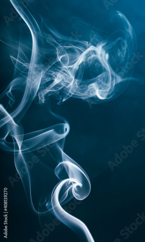 smoke from the incense stick aroma isolated on background