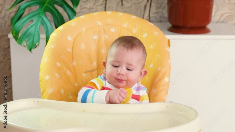 baby eats lemon. selective focus. baby eats lemon. selective focus.