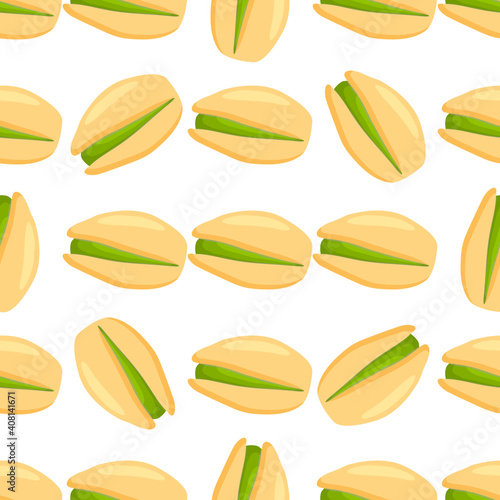 Illustration on theme big pattern identical types pistachio