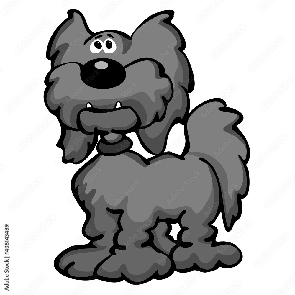 Cute Cartoon Aussiedoodle Dog Cartoon Isolated Vector Illustration Cute Cartoon Aussiedoodle Dog Cartoon Isolated Vector Illustration