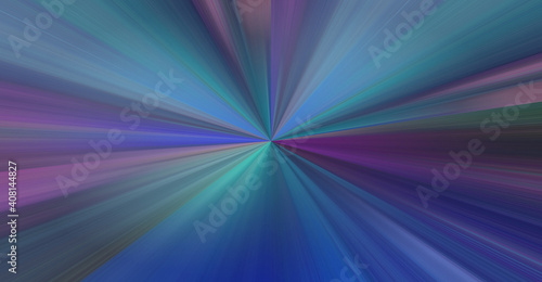 abstract background with rays in pink, turquoise, pink, purple and blue emanating from the center
