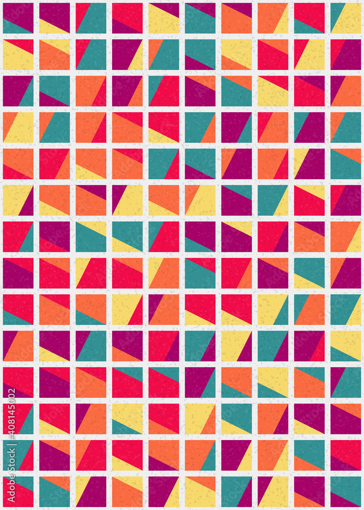 Fototapeta premium Abstract Geometric Pattern generative computational art illustration