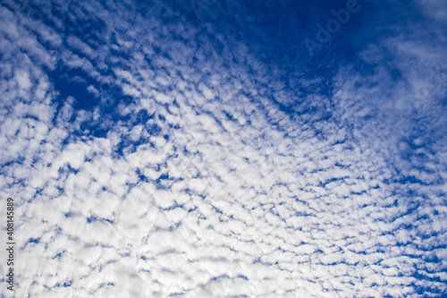 clouds in the blue sky, nature, environment and meteorology