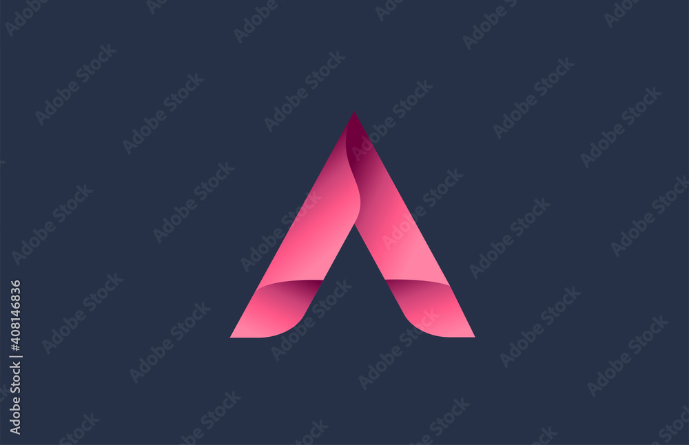 A blue pink alphabet letter logo for branding and business. Gradient design for creative use in icon lettering A blue pink alphabet letter logo for branding and business. Gradient design for creative use in icon lettering