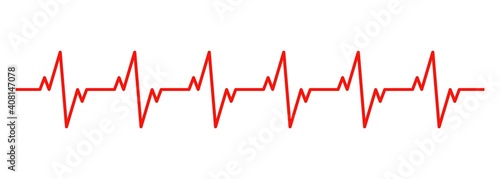 Heartbeat rhythm line icon. Cardiogram. Vector on isolated white background. EPS 10