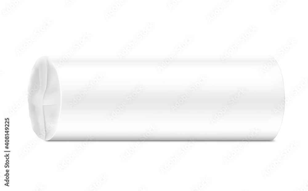 Wrap tube package bag. Vector illustration isolated on white background. Can be use for your design, promo, adv and etc. Wrap tube package bag. Vector illustration isolated on white background. Can be use for your design, promo, adv and etc.