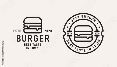 burger logo vector design
