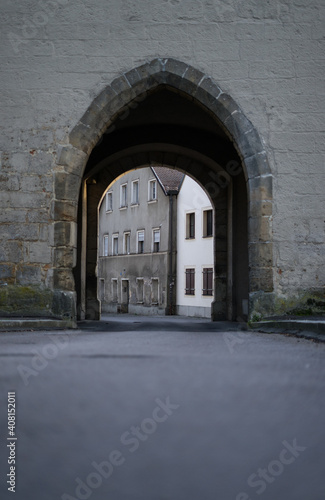 Fototapeta Naklejka Na Ścianę i Meble -  entrance to the castle with a street