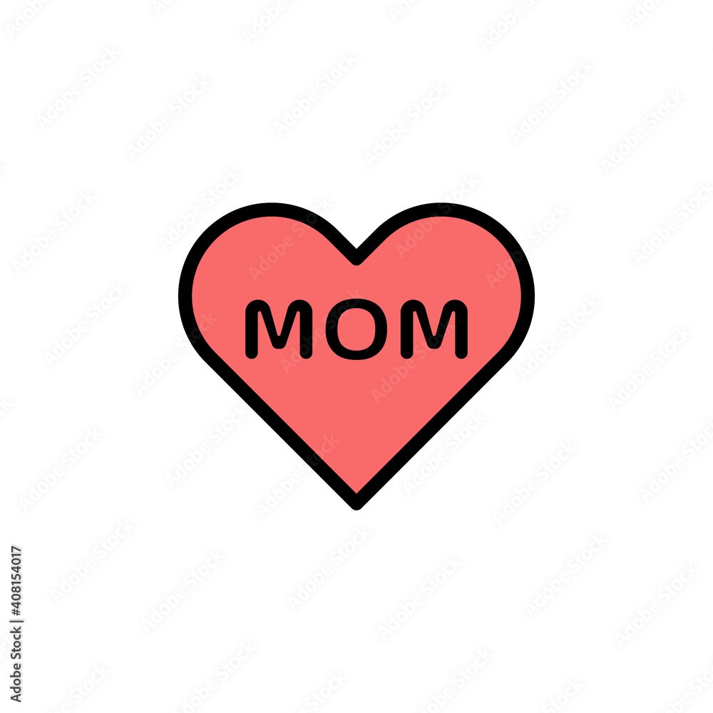 mothers day love outline icon. Element of mothers day illustration icon. Signs and symbols can be used for web, logo, mobile app, UI, UX