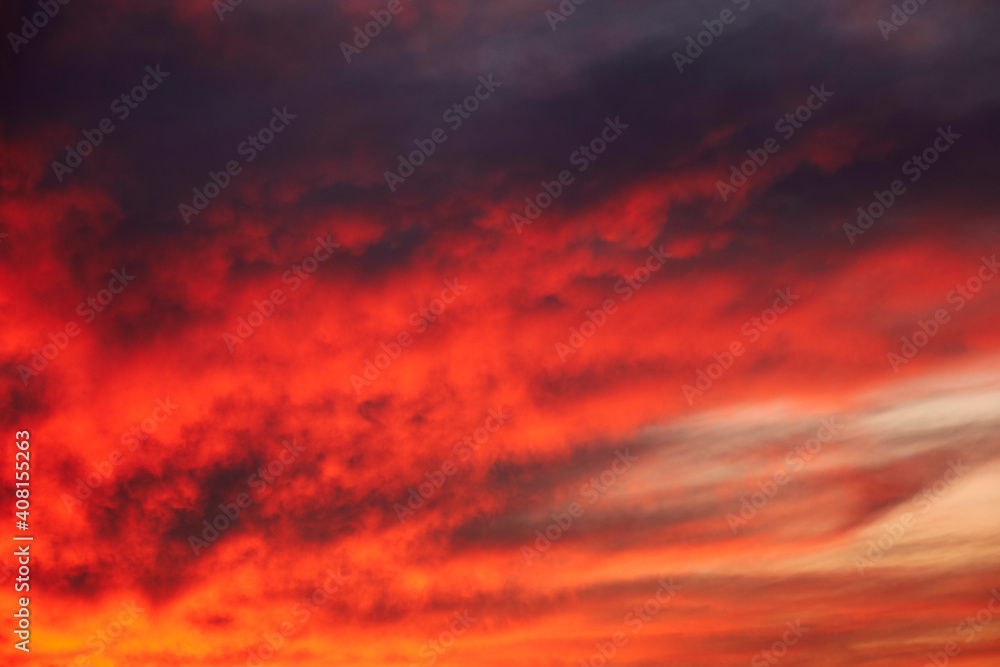 Sky light after sunset. orange background