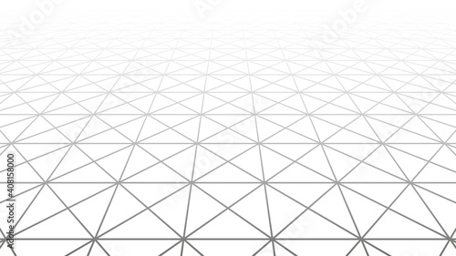 Vector gradient grid. Perspective tile of lines. Detailed vector illustration.