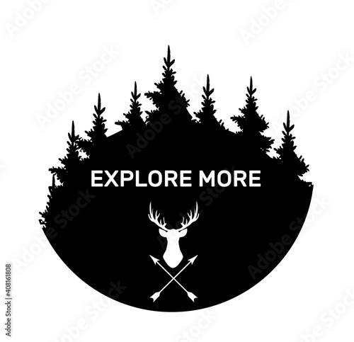 vector logo deer
