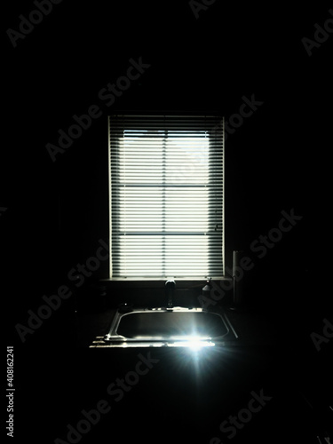 window in the dark