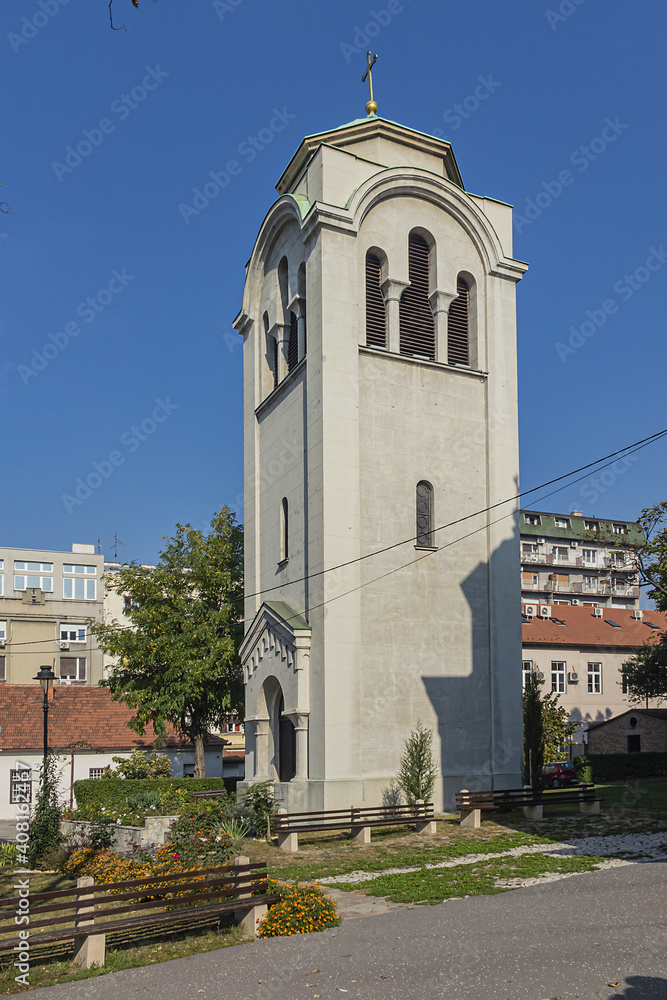 Ascension Church (Vaznesenjska church, 1863) - Serbian Orthodox church in downtown Belgrade, dedicated to Ascension of Lord (Ascension Day - Spasovdan in Serbian). Belgrade, Serbia.