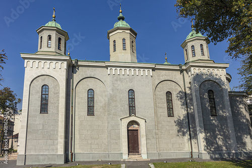 Ascension Church (Vaznesenjska church, 1863) - Serbian Orthodox church in downtown Belgrade, dedicated to Ascension of Lord (Ascension Day - Spasovdan in Serbian). Belgrade, Serbia.