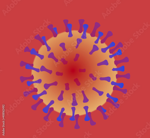 Paris, France - 01 09 2021: Coronavirus cell