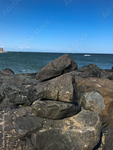 rocks and sea