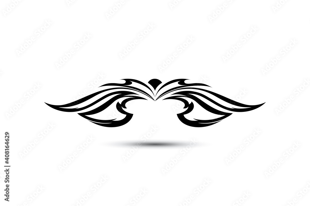 Tattoo. Fire flame. Abstract element for design Tattoo. Fire flame. Abstract element for design