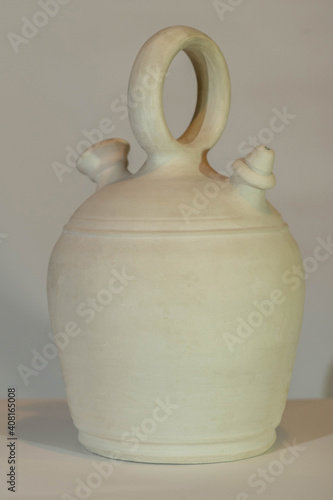 Botijo traditional clay pot jug to keep fresh water or wine
 photo