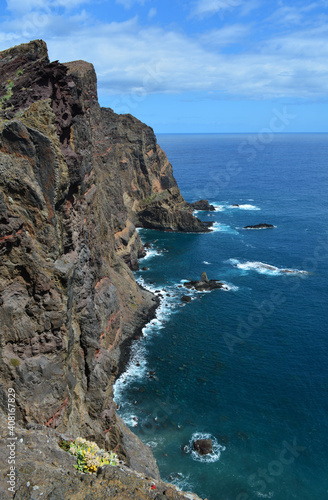 Wilde Küste der Halbinsel 'Ponta du Sao Lourenco', Madeira, Portugal