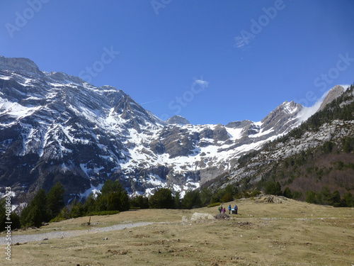 Climbing La larri llanos Pineta glacial cirque Huesca Aragon Spain
