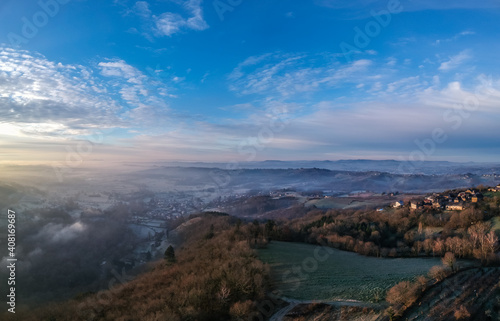 Vertougit (Corrèze, France) - Vue aérienne du village depuis la table d'orientation © PhilippeGraillePhoto