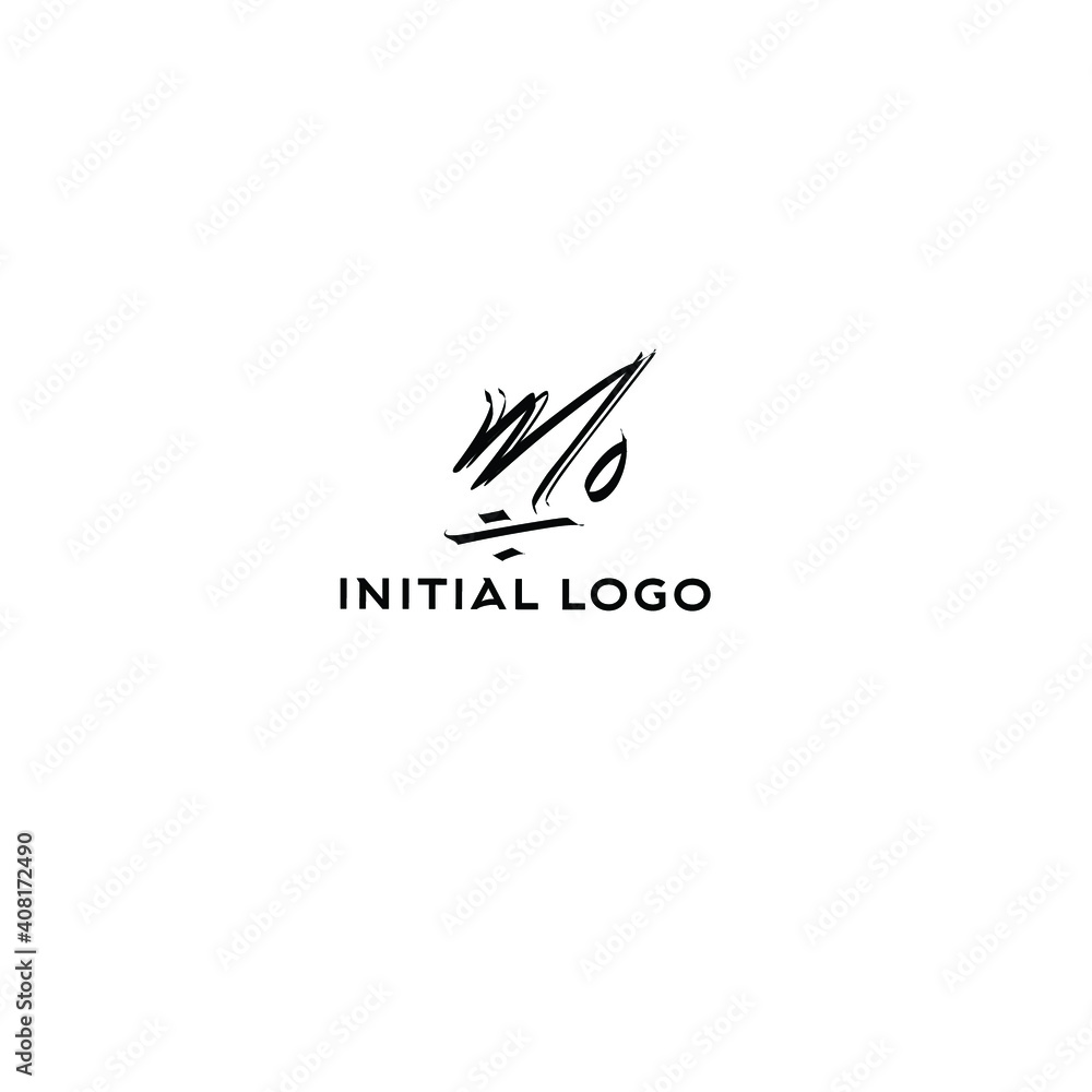 MO Initial Isolated Logo for Identity