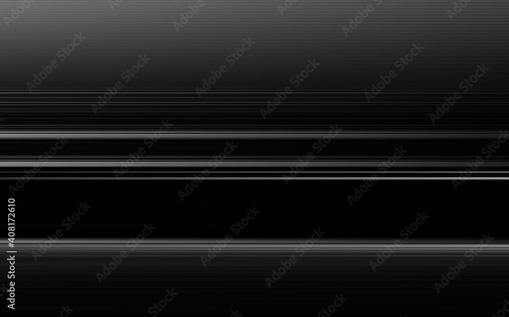 Fototapeta premium 3d rendered illustration of horizontal striped lines with metallic silver and grey color tone.