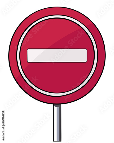 No entry traffic sign
