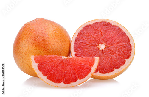 grapefruit isolated on white background with clipping path