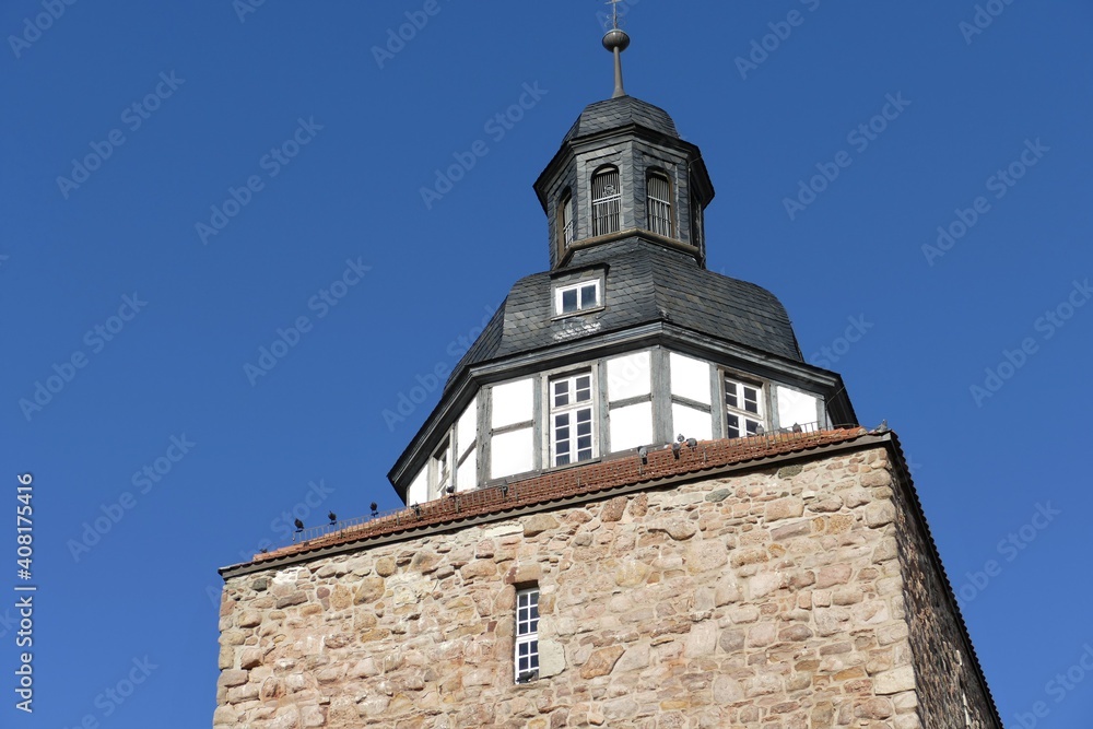 Oberer Gebäudeteil Schlossturm / Mäuseturm in Gröbzig / Anhalt