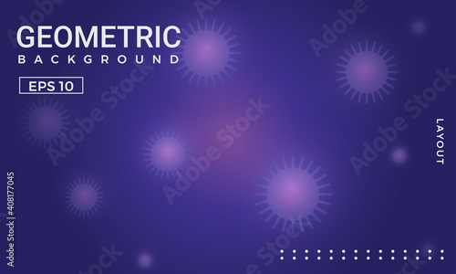 Purple virus gradient geometric background. Perfect for copybook brochures, school books, Notebook paper, presentation, magazine template.