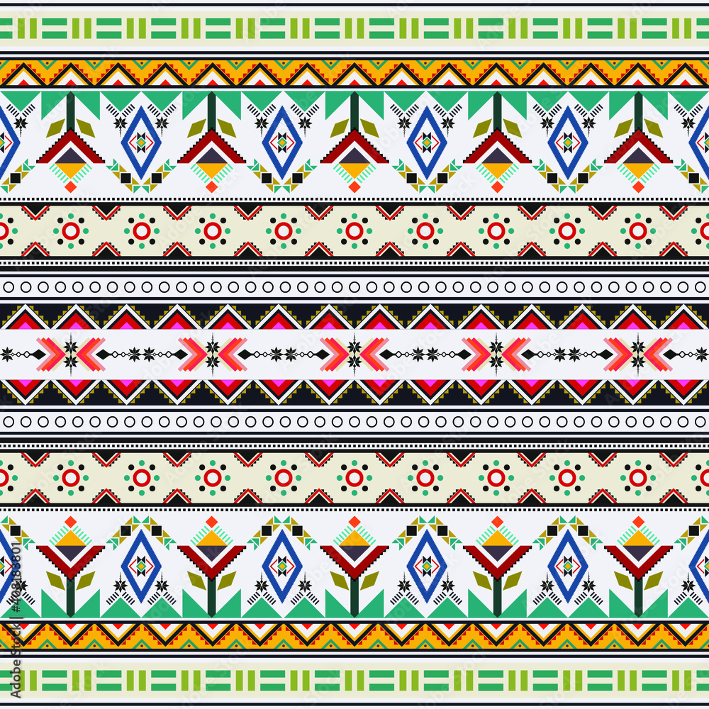 Abstract red geometric ethnic oriental with floral pattern traditional Design for background Abstract red geometric ethnic oriental with floral pattern traditional Design for background