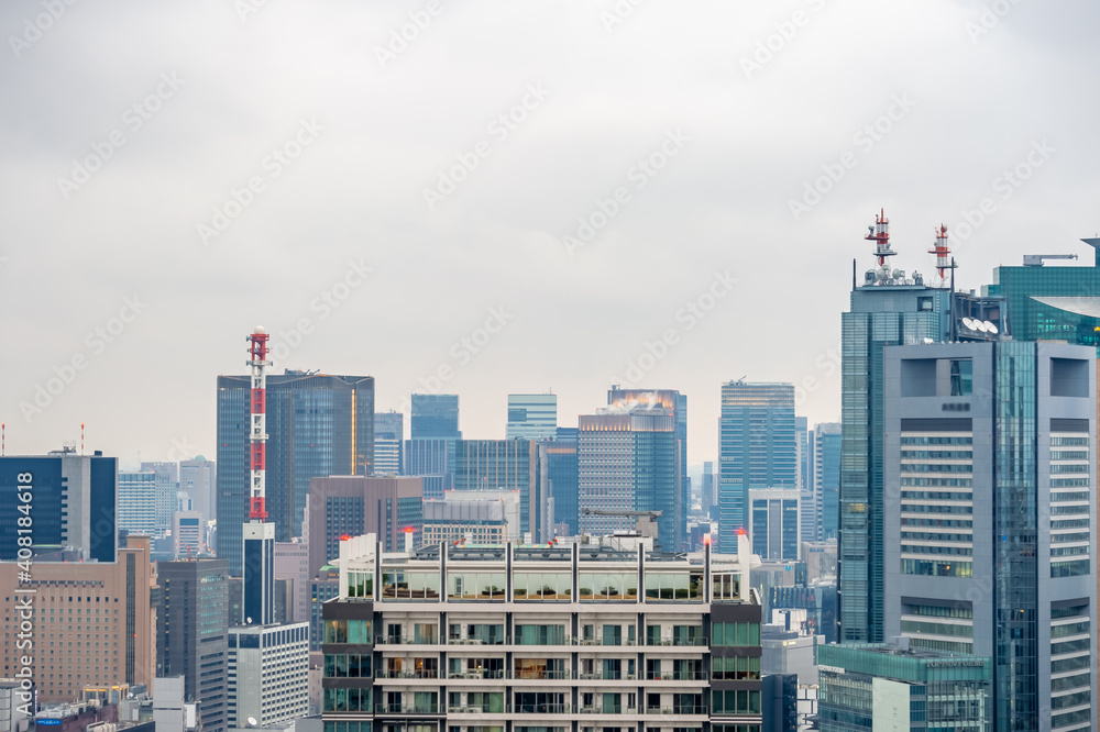 Fototapeta premium 東京都港区浜松町から見た東京の景色