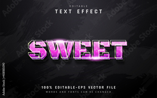 Sweet text, pink gradient style text effect