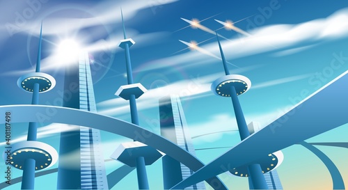 Future city landscape