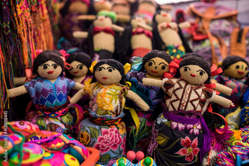 colorful handmade dolls in mexico