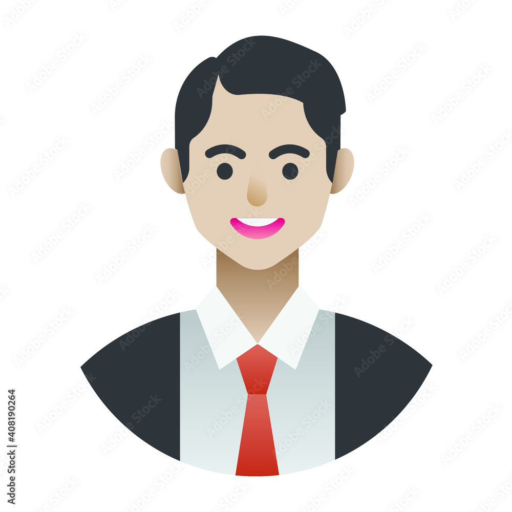 Businessman Employee Icon - Vector Illustration