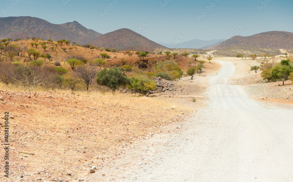 Road Through The Kaokoveld Towards Epupa Kunene Province Namibia