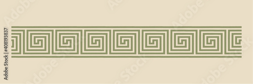 Ancient Greek vase ornamental brushes vector set